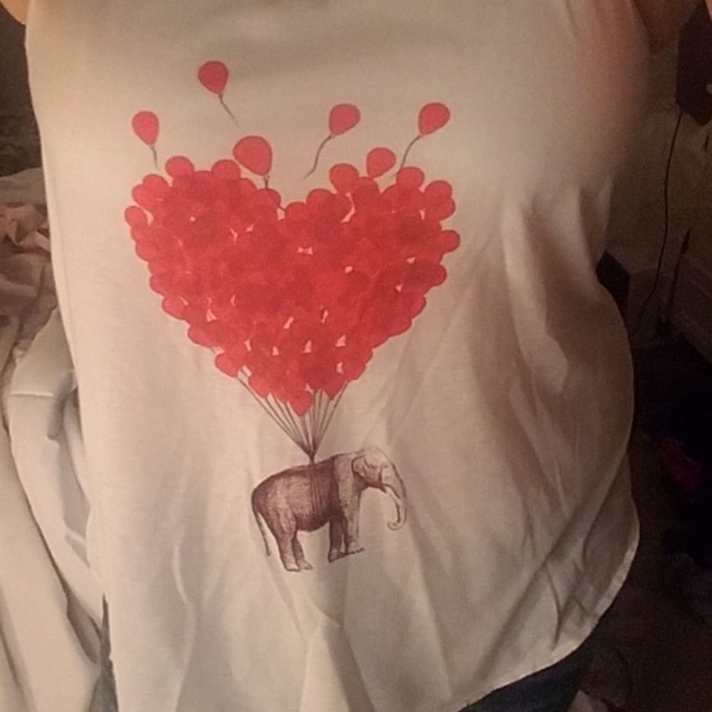 Sheer & Soft elephant ❤🐘 Tank, sz M - Picture 5 of 5